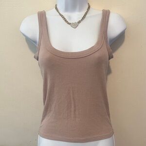 Streetwear Society Ribbed Coffee Soft Tank Size Medium